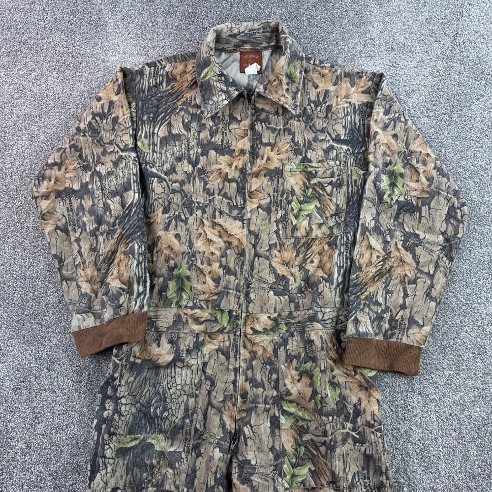 Vintage Ace Outfitters Camo Coveralls Jumpsuit Men's Large Realtree Camouflage